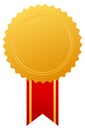 Gold award medal