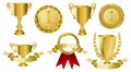 Gold award ribbons