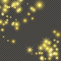 Gold backdrop with stars and dust sparkles Royalty Free Stock Photo