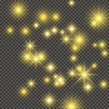 Gold backdrop with stars and dust sparkles Royalty Free Stock Photo