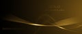Vector abstract light gold effect, flow line, motion pattern and golden gradient color