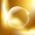 Gold Background With Gold Glass Balls Royalty Free Stock Photo