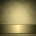 Gold background with shiny golden ribbon Royalty Free Stock Photo