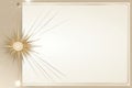a gold background with a starburst and a blank piece of paper Royalty Free Stock Photo