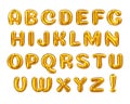 Gold balloon alphabet uppercase letters