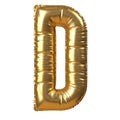 Gold Balloon Letter D