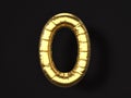 Gold balloon number zero Royalty Free Stock Photo