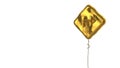 gold balloon symbol of directions on white background