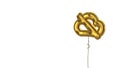 gold balloon symbol of disable cloud on white background