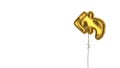 gold balloon symbol of reply all on white background