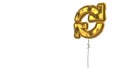 gold balloon symbol of sync on white background