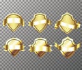 Golden badges vector Royalty Free Stock Photo