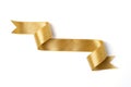 gold banners ribbons label on white