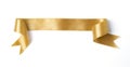 gold banners ribbons label on white