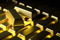 Gold Bar Bullion Background Royalty Free Stock Photo