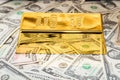 Gold bar close-up Royalty Free Stock Photo