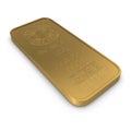 Gold bar 500g isolated on white. 3D illustration Royalty Free Stock Photo