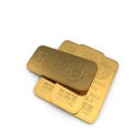 Gold bar 500g isolated on white. 3D illustration Royalty Free Stock Photo
