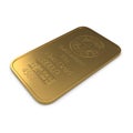 Gold bar 10g isolated on white. 3D illustration Royalty Free Stock Photo
