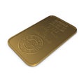 Gold bar 10g isolated on white. 3D illustration Royalty Free Stock Photo