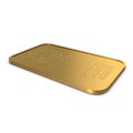 Gold bar 10g isolated on white. 3D illustration Royalty Free Stock Photo