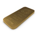 Gold bar 500g isolated on white. 3D illustration Royalty Free Stock Photo