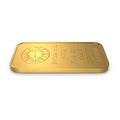 Gold bar 500g isolated on white. 3D illustration Royalty Free Stock Photo