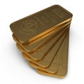Gold bar 500g isolated on white. 3D illustration Royalty Free Stock Photo