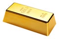 Gold bar isolated with clipping path