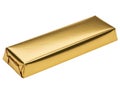Gold bar isolated on white background Royalty Free Stock Photo