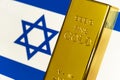 gold bar is on the national flag of israel, israeli Gold Reserve concept