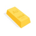 Gold bar. Vector. An illustration of a valuable metal weighing 1 kilogram. Ingot grade 99 percent. Icon for banking website or inv Royalty Free Stock Photo