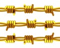 Gold - Barbed wire Royalty Free Stock Photo
