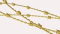 The Gold barbed wire for war concept 3d Rendering Royalty Free Stock Photo
