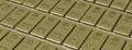 Gold bars in bank vault. Storage. 3d render Royalty Free Stock Photo