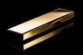 gold bars on black background. Generative AI. Royalty Free Stock Photo