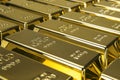 Gold bars and Financial concept Royalty Free Stock Photo