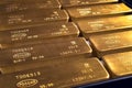 Gold bars. Gold in form of bullion