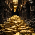 Golden Treasure in Ancient Vault Passage