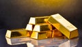 Gold Bars isolated on white Background Royalty Free Stock Photo