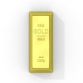 Gold bars isolated on white background. Royalty Free Stock Photo