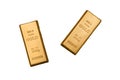 Gold bars, object isolated on a white background Royalty Free Stock Photo