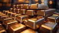 Gold Bars Stacked Royalty Free Stock Photo