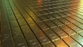 Gold bars vault background. 3D rendering Royalty Free Stock Photo
