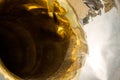 Gold bass tuba detail Royalty Free Stock Photo