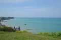 Gold Beach (Arromanches) - D-Day artificial harbor of allied forces Royalty Free Stock Photo