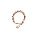 Gold beads Jewelry bracelet isolated on white background Royalty Free Stock Photo