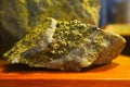 gold-bearing rock at museum