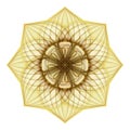 Gold Beautiful Decorative Ornate Mandala