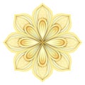 Gold Beautiful Decorative Ornate Mandala